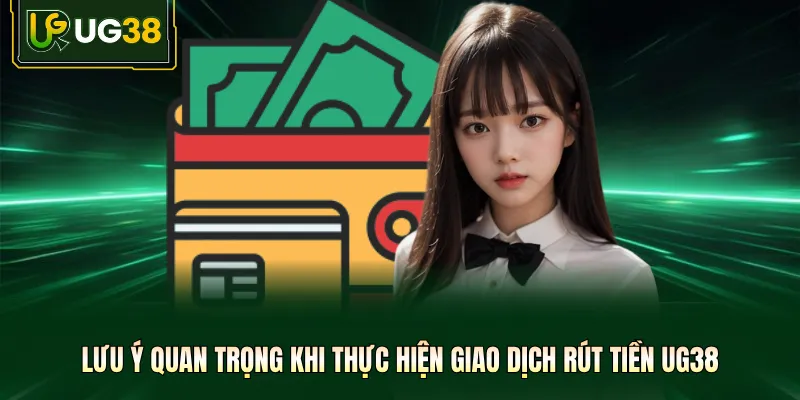 Lưu ý quan trọng khi thực hiện giao dịch rút tiền UG38